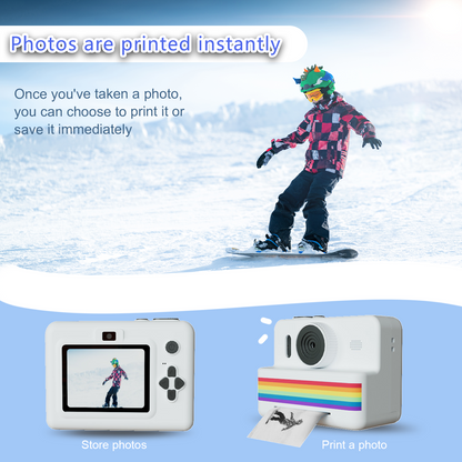 Nestories Snap&Print™ Kids Instant Digital Camera — Zero Ink Technology
